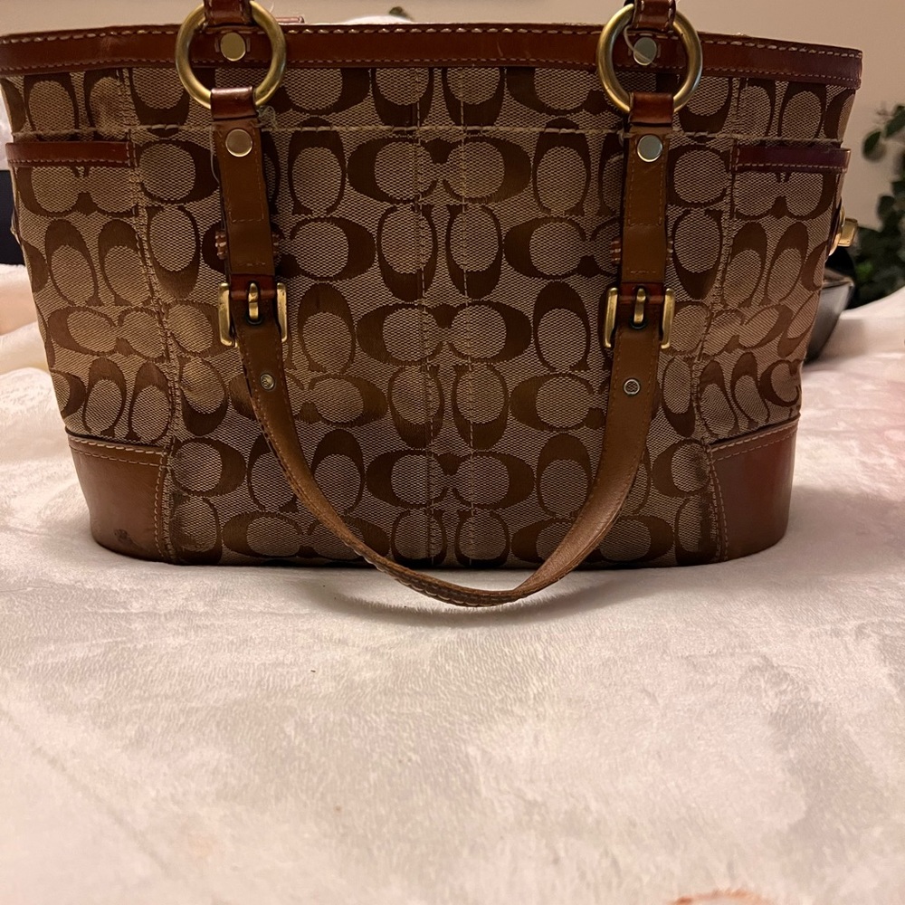 Coach bag in worn condition but still wearable